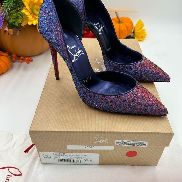 Women’s Christian Louboutin Iriza 100 starlight pumps size 37.5 made in Italy. - Picture 6 of 12